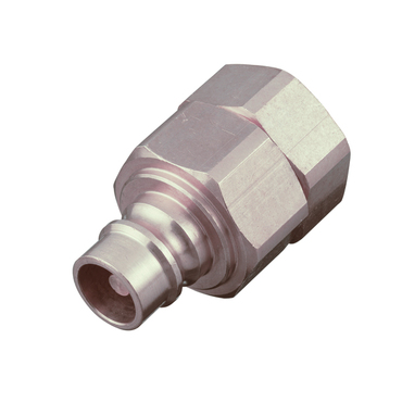 Nipple Fixx Lok type NVH valved Stainless steel 316 female thread BSP, up to 175 bar
